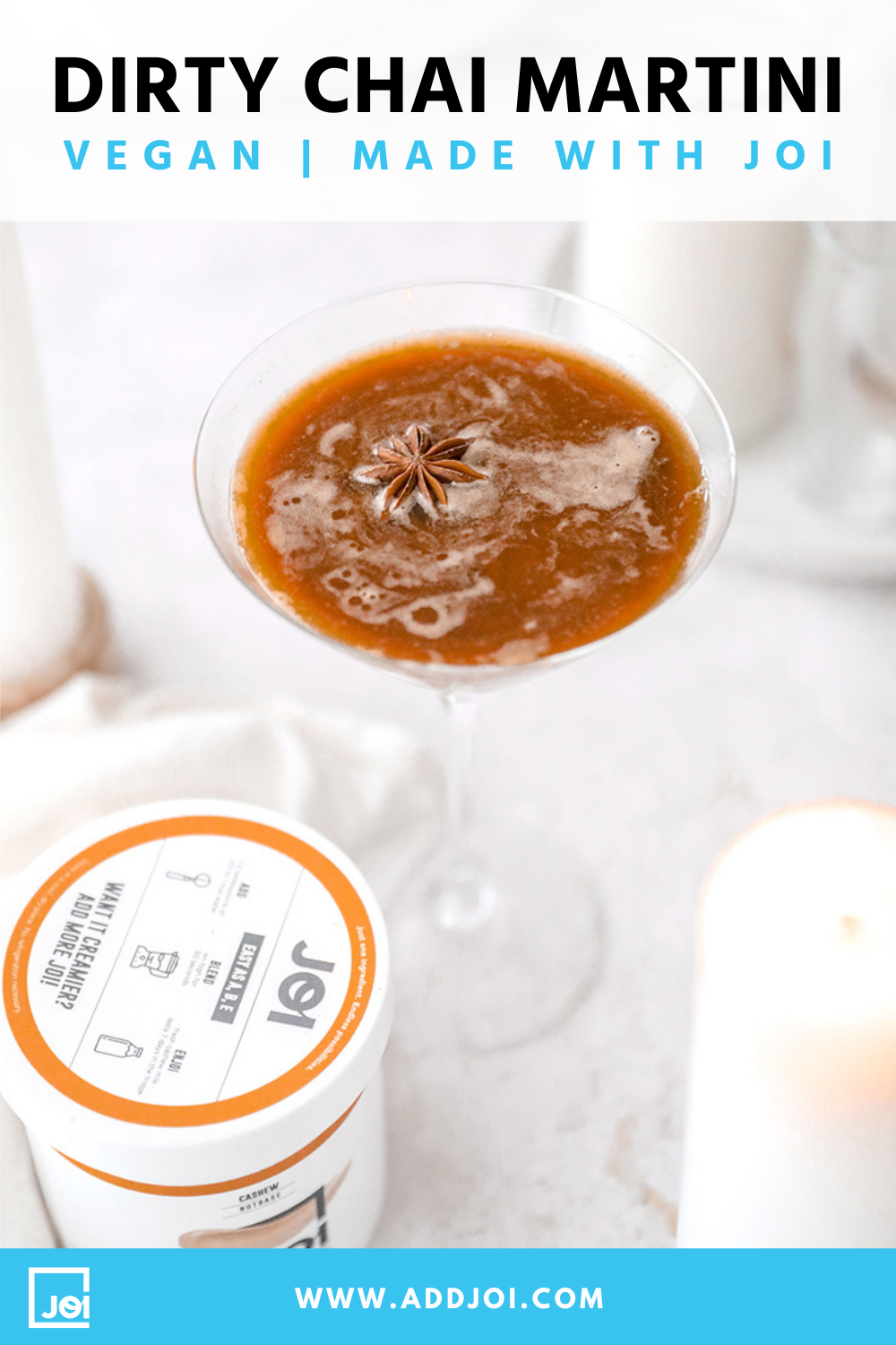 There's A New Holiday Drink In Town: Meet The Dirty Chai Martini | Made with JOI