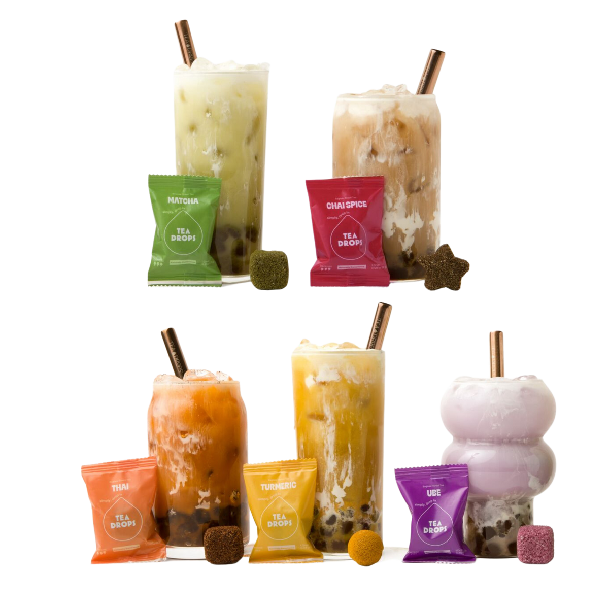 10 Boba Drinks Assortment Sampler - 10 Drinks Assortment by Tea Drops