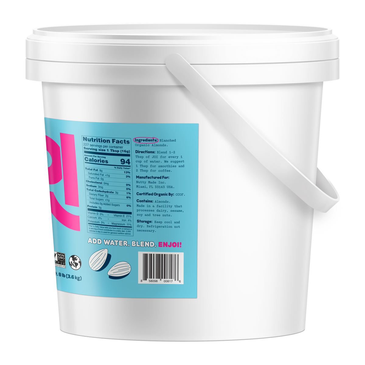 Letica 2-Gallon Food-Grade Plastic General Bucket in the Ice