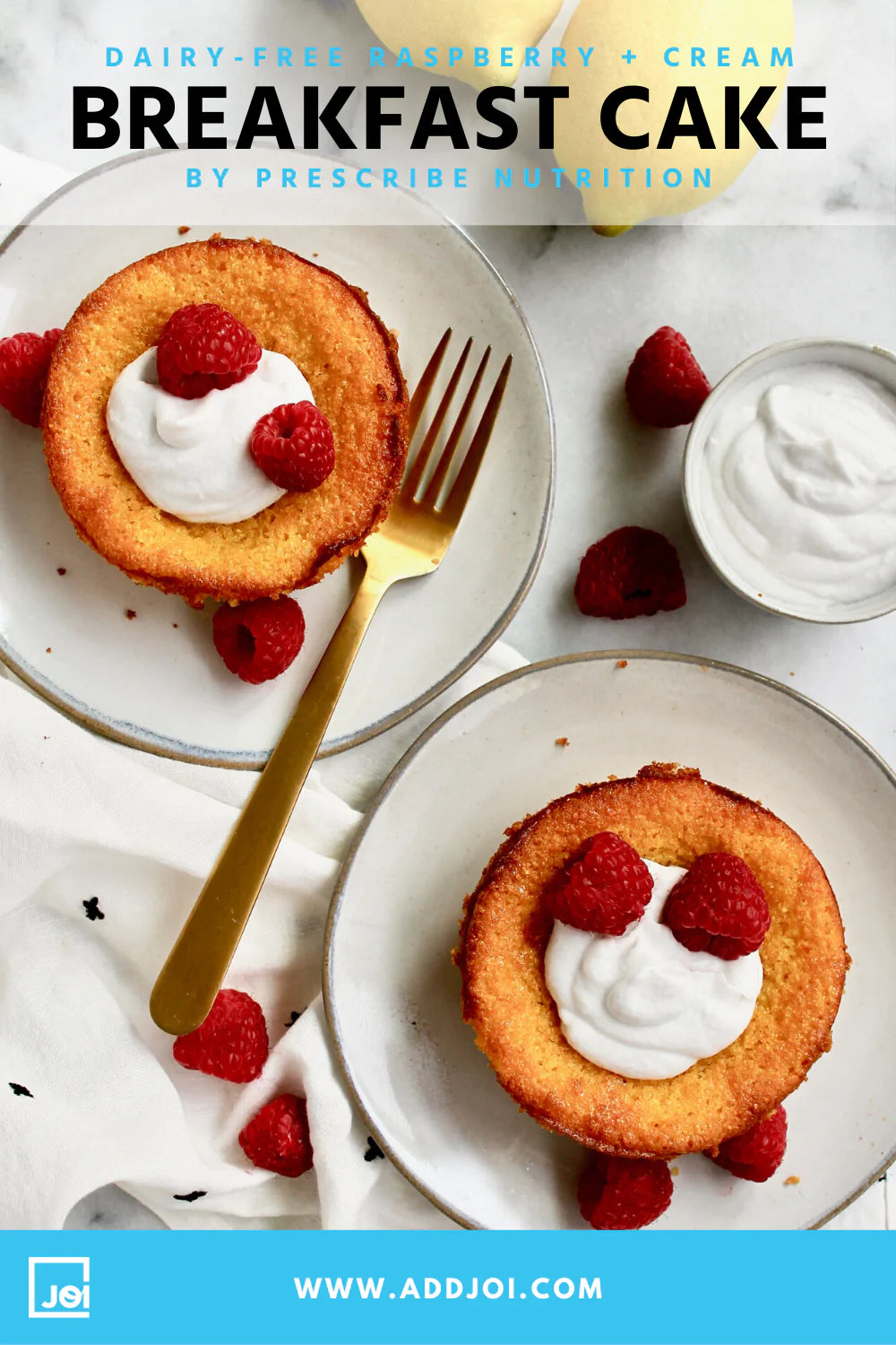 Dairy-Free Raspberry & Cream Breakfast Cake