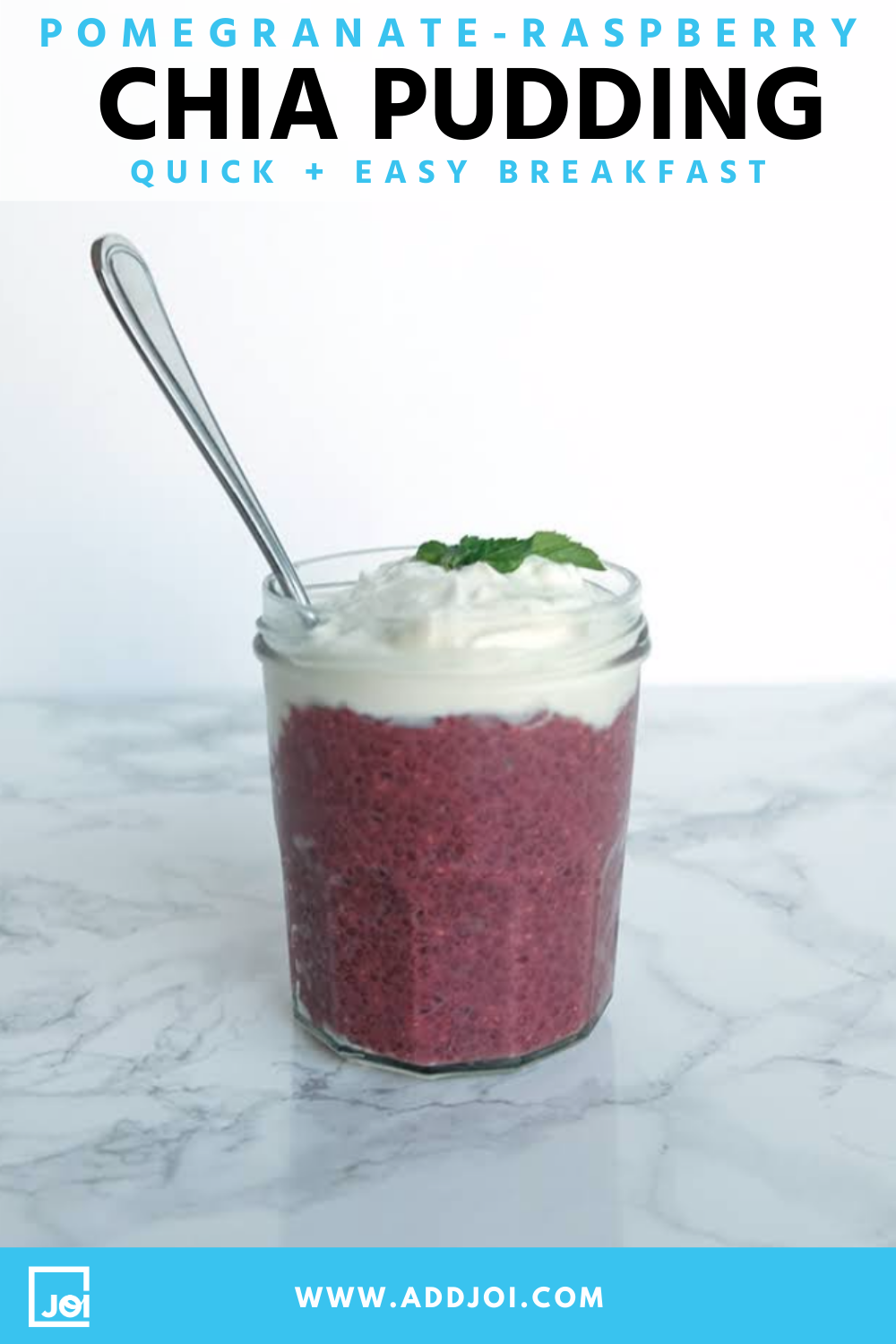Pomegranate-Raspberry Chia Pudding (Vegan, Dairy-Free)