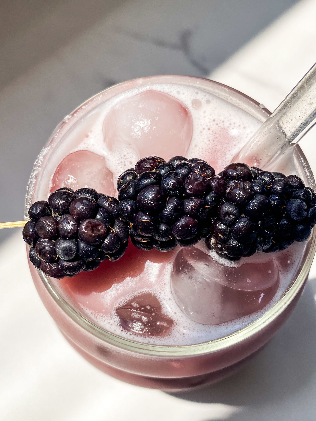 Refreshing Blackberry Iced Tea Latte (Dairy-Free)