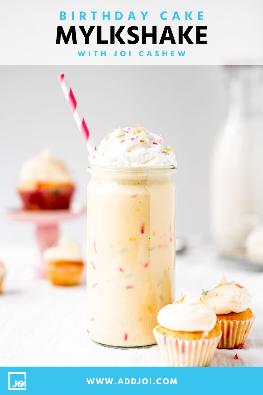 Birthday Cake Milkshake Made with JOI Cashew Base