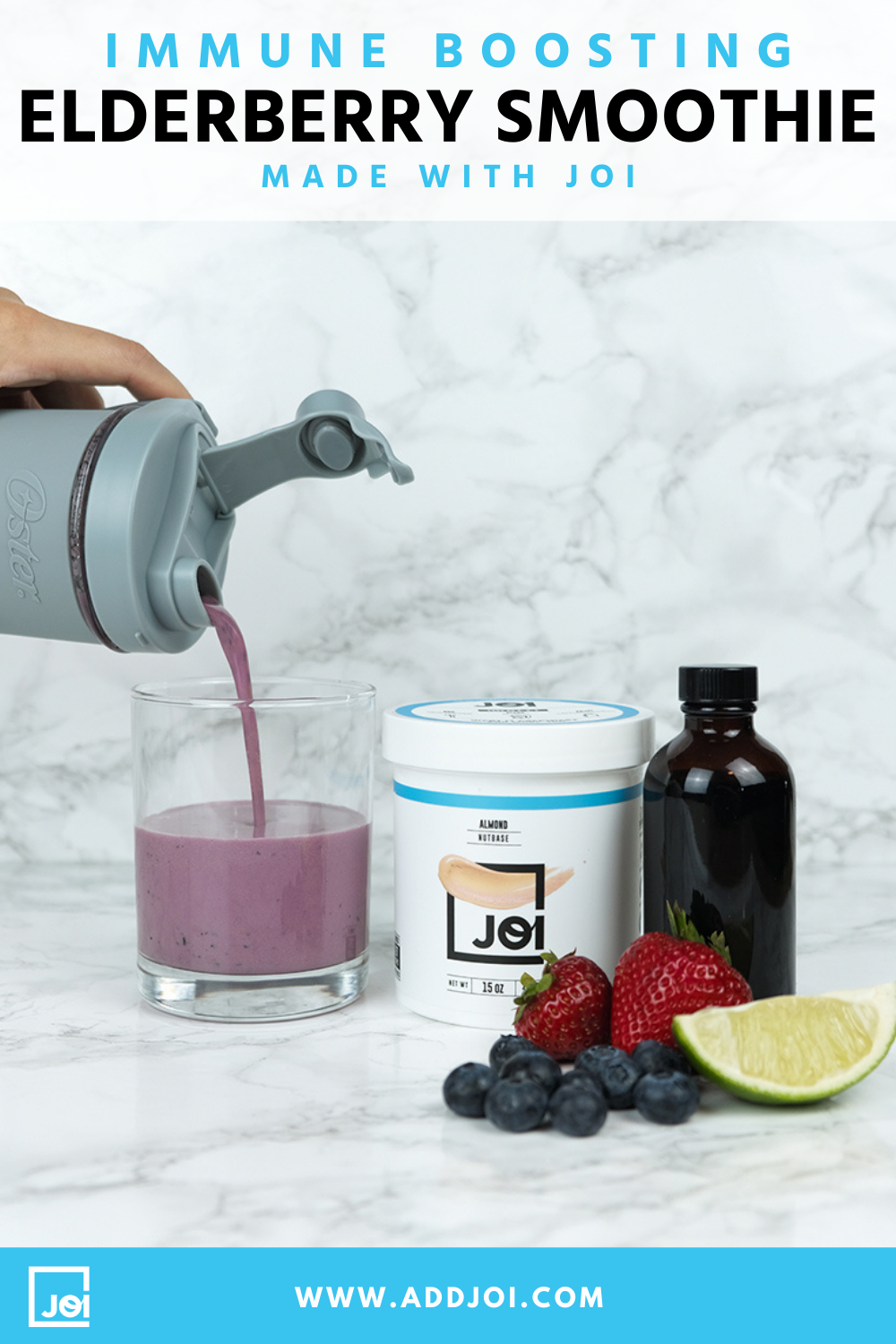 Elderberry Mylk: A Fortifying Fall Drink Made Simple with JOI & Oster Blend Active