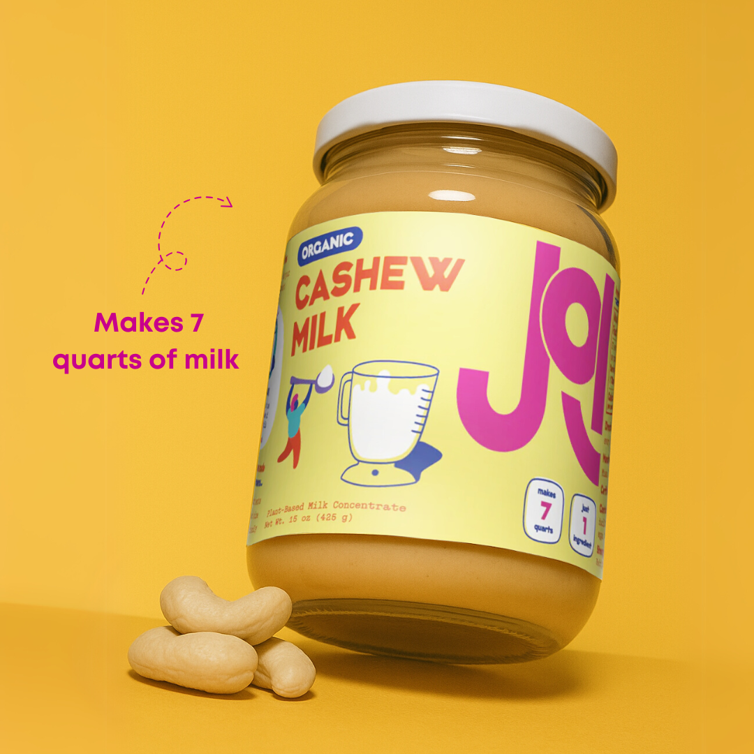 The product image of JOI cashew milk base to make 7 quarts of 100 percent pure cashew milk to make your smoothie. 