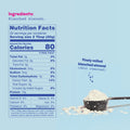 JOI Almond Milk Powder, finely milled from blanched almonds, with nutrition facts showing 80 calories per serving.