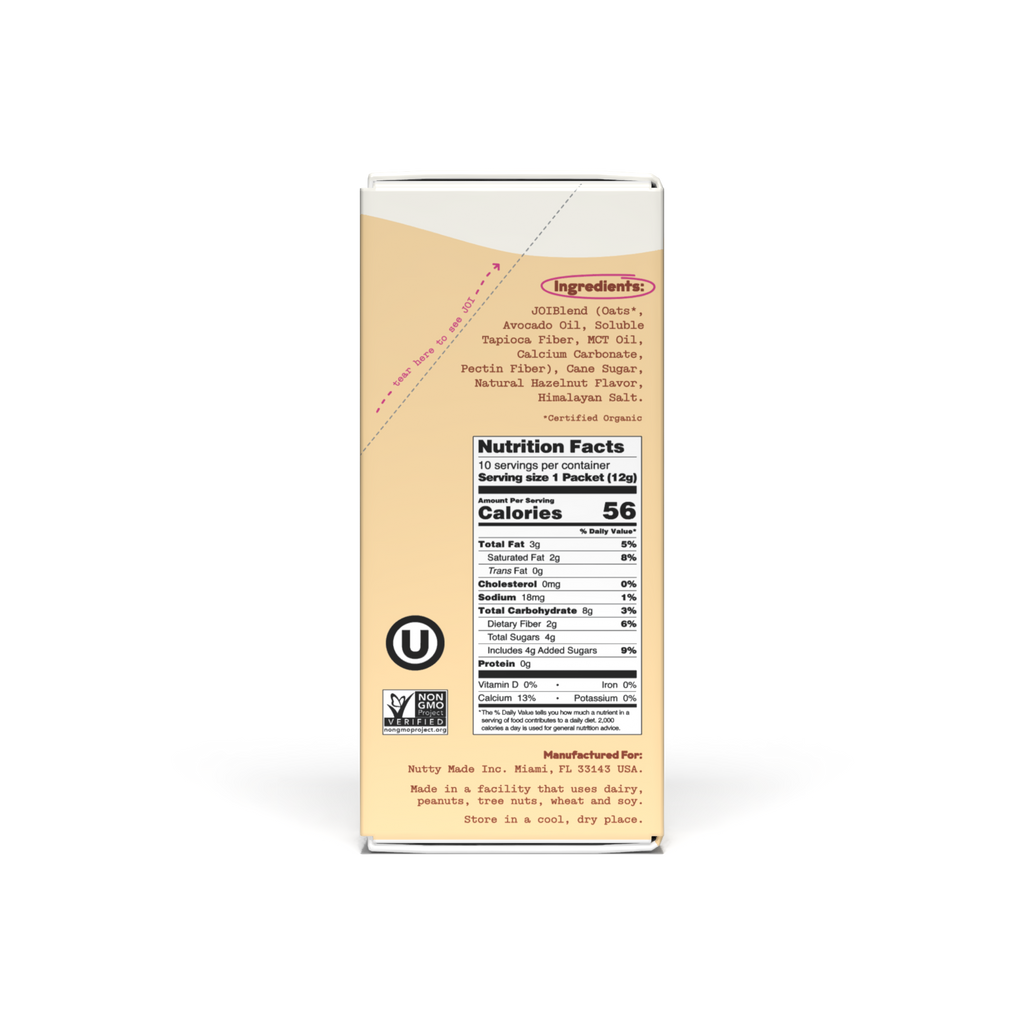 Oat Milk Creamer, Hazelnut - Singles